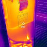 An infrared image of a refrigerator.