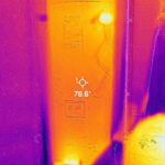 An infrared image of a hot water heater.