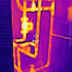 Thermal image of pipes